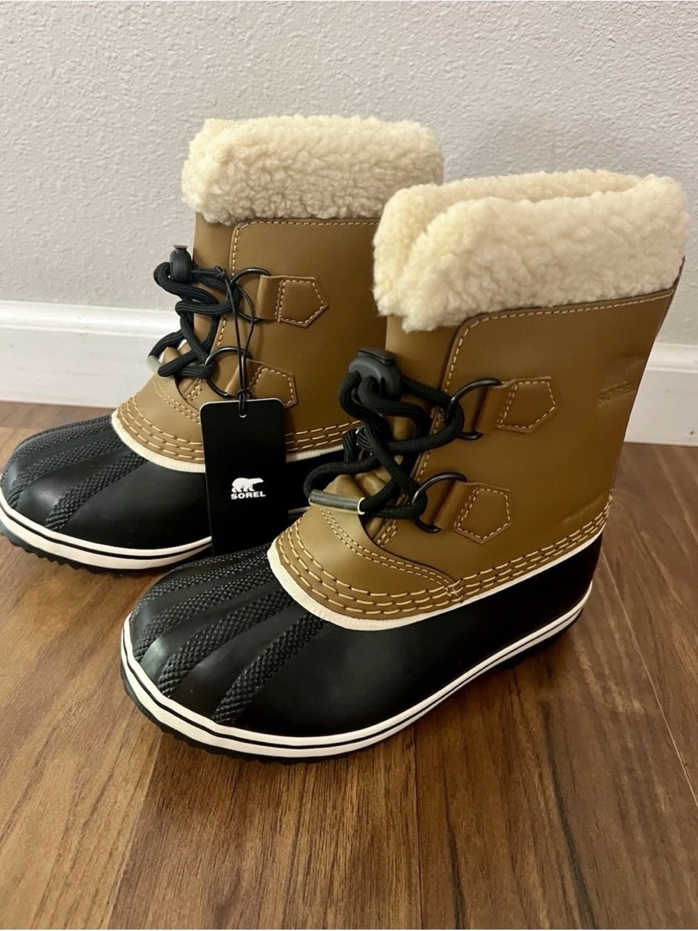 NWT Sorel Kids Size 12 Yoot Pac TP Waterproof Snow Boots in Mesquite Brown